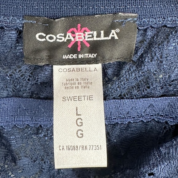 Cosabella Sweetie Bralette Lace Navy Blue Women's Large L Lingerie Top - Picture 3 of 5